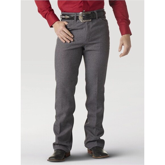NWT Wrangler Wrancher Bootcut Dress Jeans Dark Heather Gray Men's Size 30x32 - Picture 1 of 9